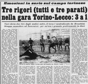Tre rigori parati in una partita? Era successo solo in Torino-Lecco del 1960