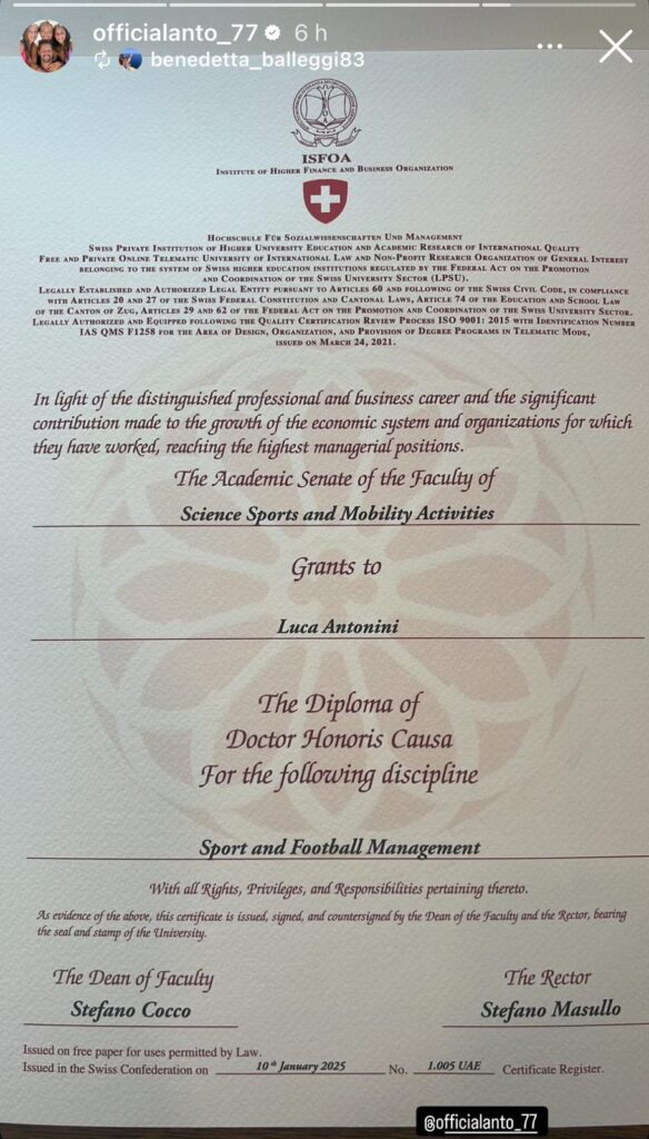 Antonini-Milan-Dubai-Laurea