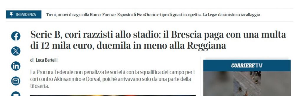 Milan-razzismo-Brescia-cori-giudice sportivo