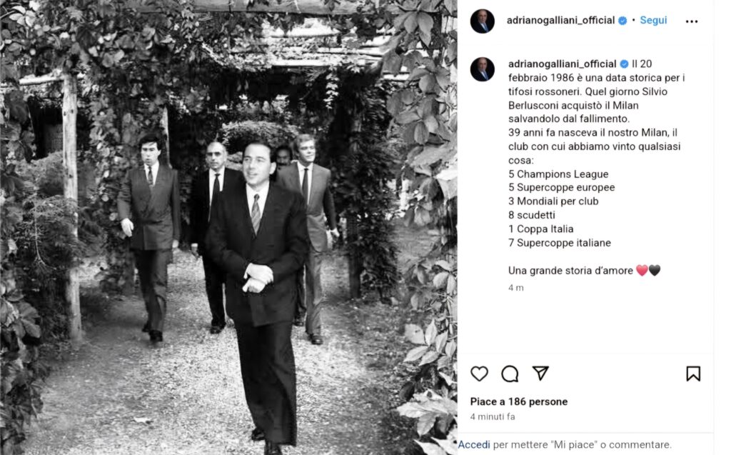 39 anni Berlusconi (IG Galliani)