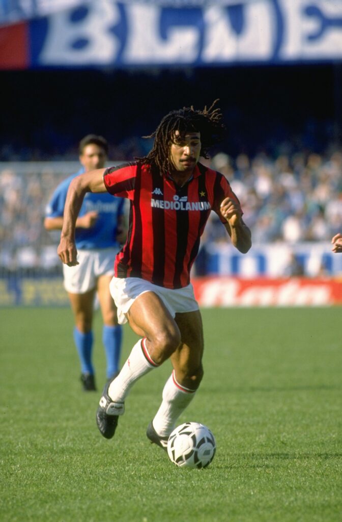 Ruud Gullit of AC Milan
