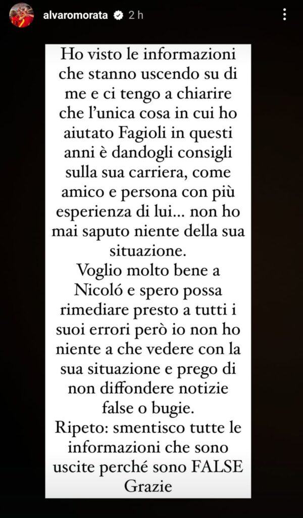 Screen Instagram Story Alvaro Morata