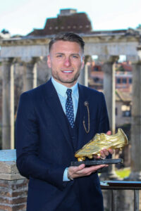 Ciro Immobile Of SS Lazio Receives The Golden Boot Award