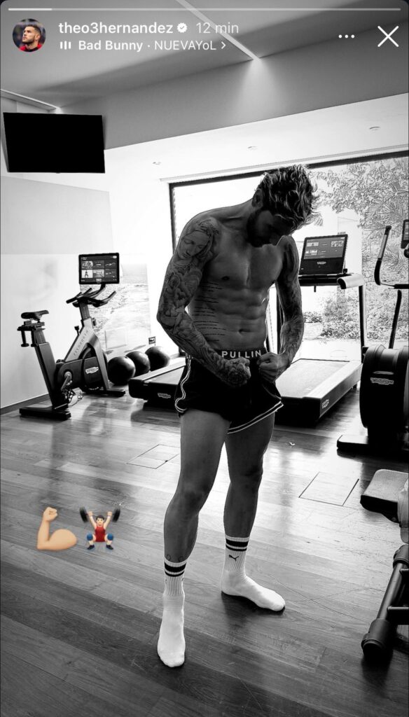 theo-hernandez-al-hilal-gran-forma-instagram-palestra-mercato-calciomercato-news