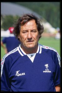 A portrait of Galeone the trainer of Perugia