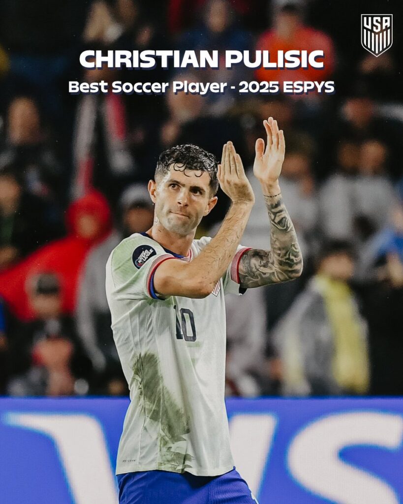 christian-pulisic-espys-2025-milan-miglior-calciatore-anno-best-soccer-player-espn
