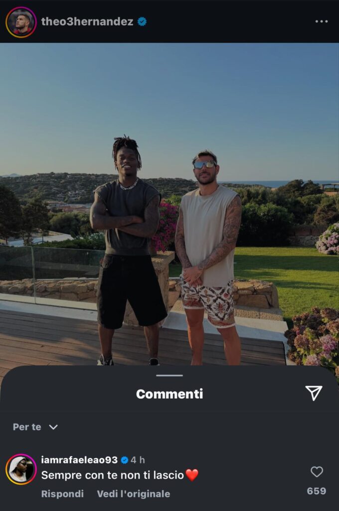 Commento Leao Theo Instagram