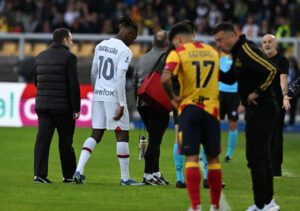 leao-infortunio-lecce-serie-a-via-del-mare-allegri-polpaccio-camarda-di-francesco-gimenez-pulisic-chukwueze