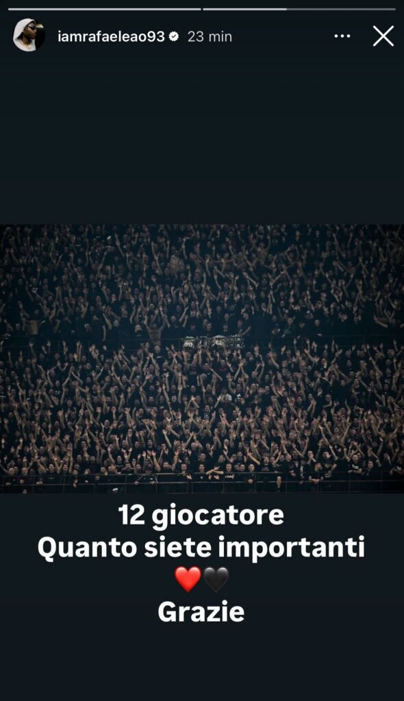 milan-napoli-leao-san-siro-serie-a-instagram-story-curva-sud-tifosi