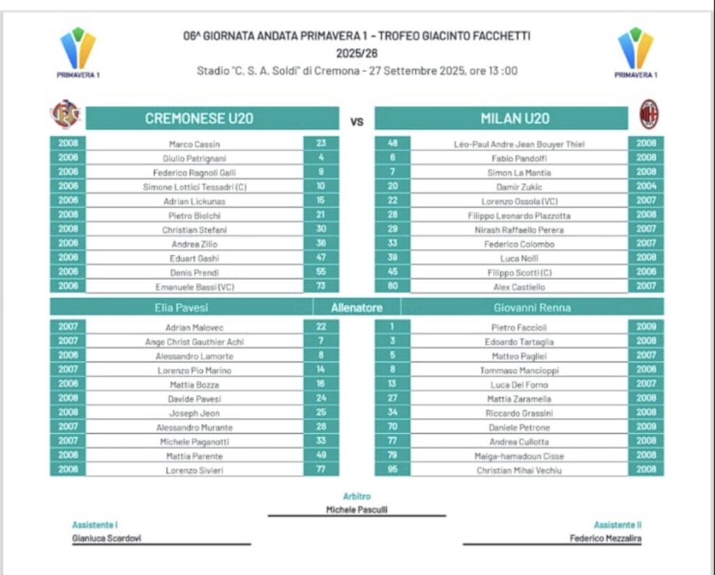 milan-primavera-cremonese-diretta-live-ultima-ora-partita-sintesi-risultato-finale-classifica-calendario-campionato-primavera-formazioni-ufficiali