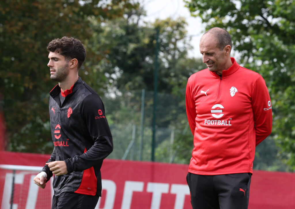 pulisic-dan-peterson-milan-allegri-milanello-ultima-ora-serie-a-dazn-dichiarazioni