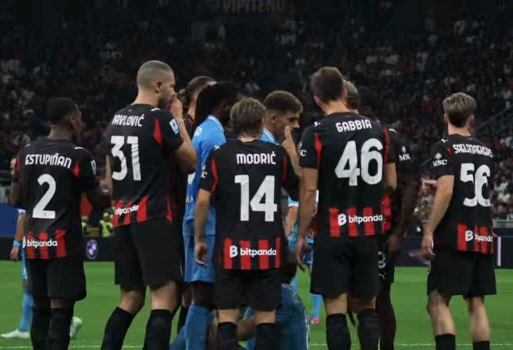 borodcam-dazn-milan-napoli-fofana-rigore-gimenez-mctominay-allegri-conte-debruyne-modric-pulisic-news-ultima-ora