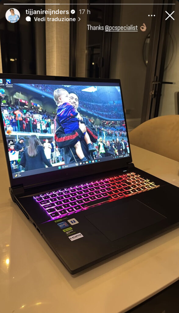 reijnders-instagram-san-siro-milan-foto-figlio