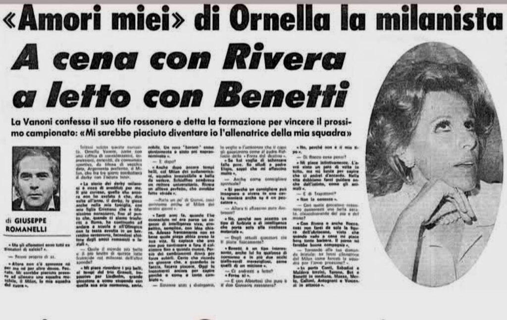 Ornella Vanoni, "Tu mi ricordi Milano": e il Milan, ciao grandissima