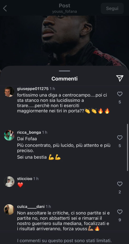 fofana-post-social-like-insulti-commenti-messaggi-odio-post-milan-roma-news-ultima-ora